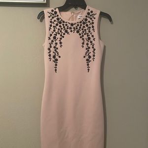 Pink Calvin Klein Dress with Black Embellishment